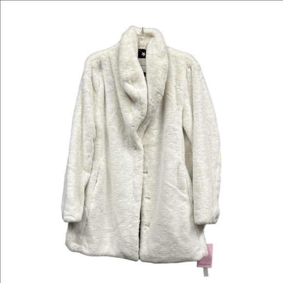 Avec Les Filles Jackets & Blazers - Winter White Faux Fur Coat L | Statement Bridal & Evening Glam NWT
